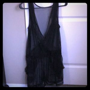 BNWT House of Widow Black Mesh Beach Coverup